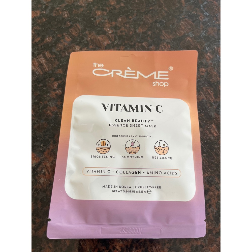 The Shop Vitamin C Klean Beauty Essence Sheet Mask Brightening Collagen 25ml